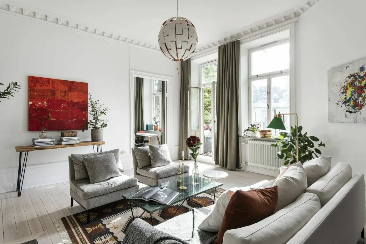 Well-planned turn of the century apartment in Stockholm