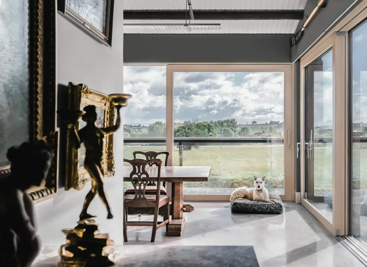 Heatherton Park |Conversion of a steel barn in Somerset, UK