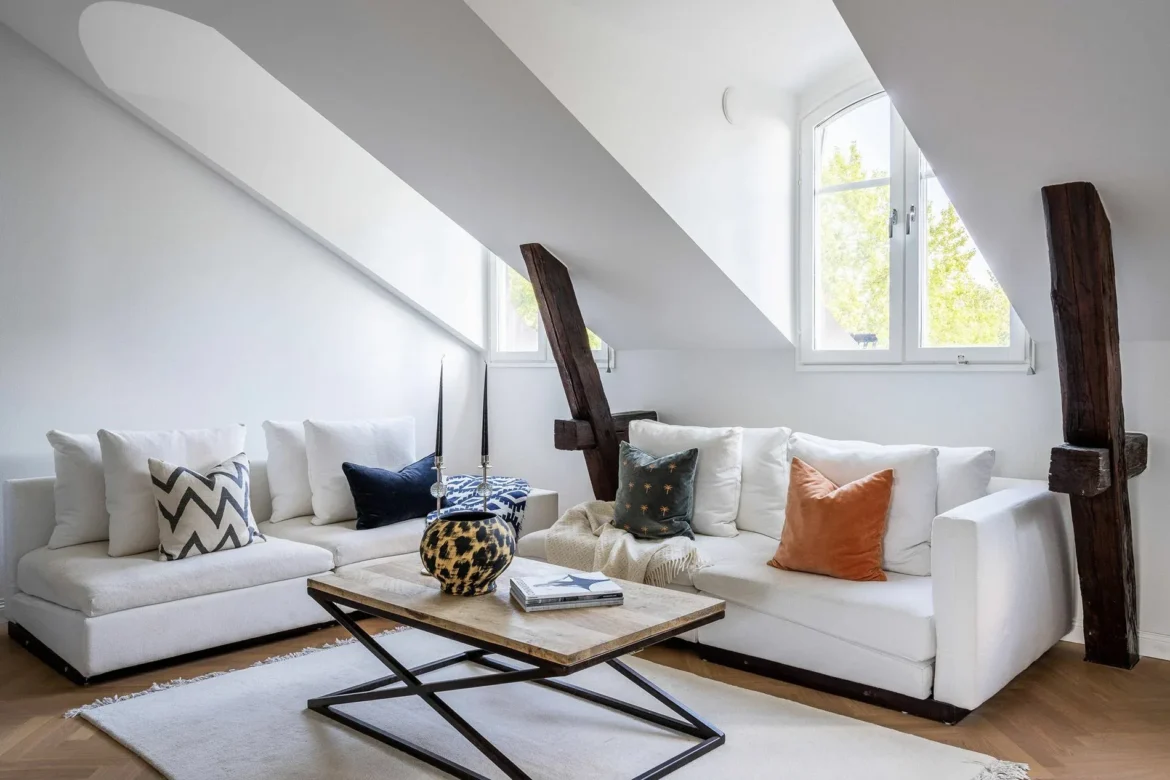 A Scandinavian apartment under the roof