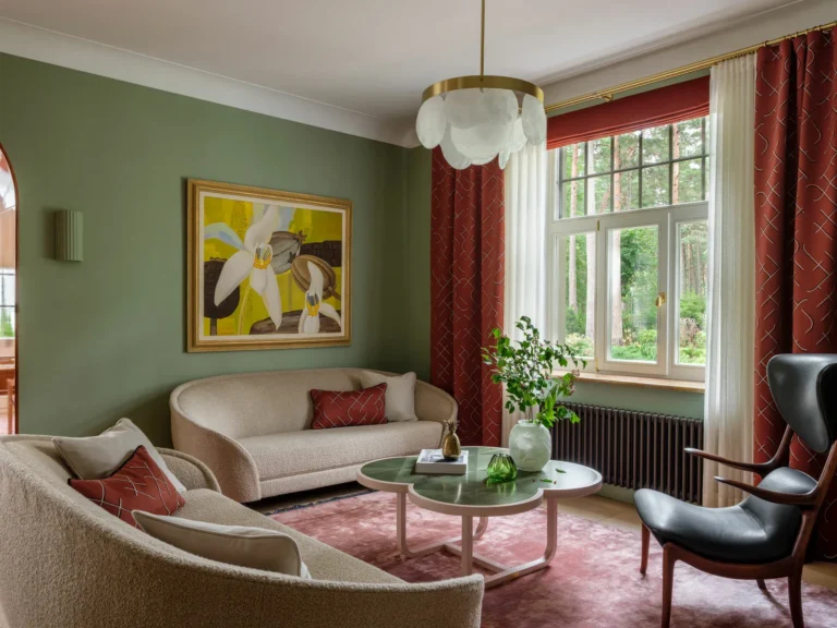 Villa in Jurmala |Arches, terrazzo tiles and retro touches